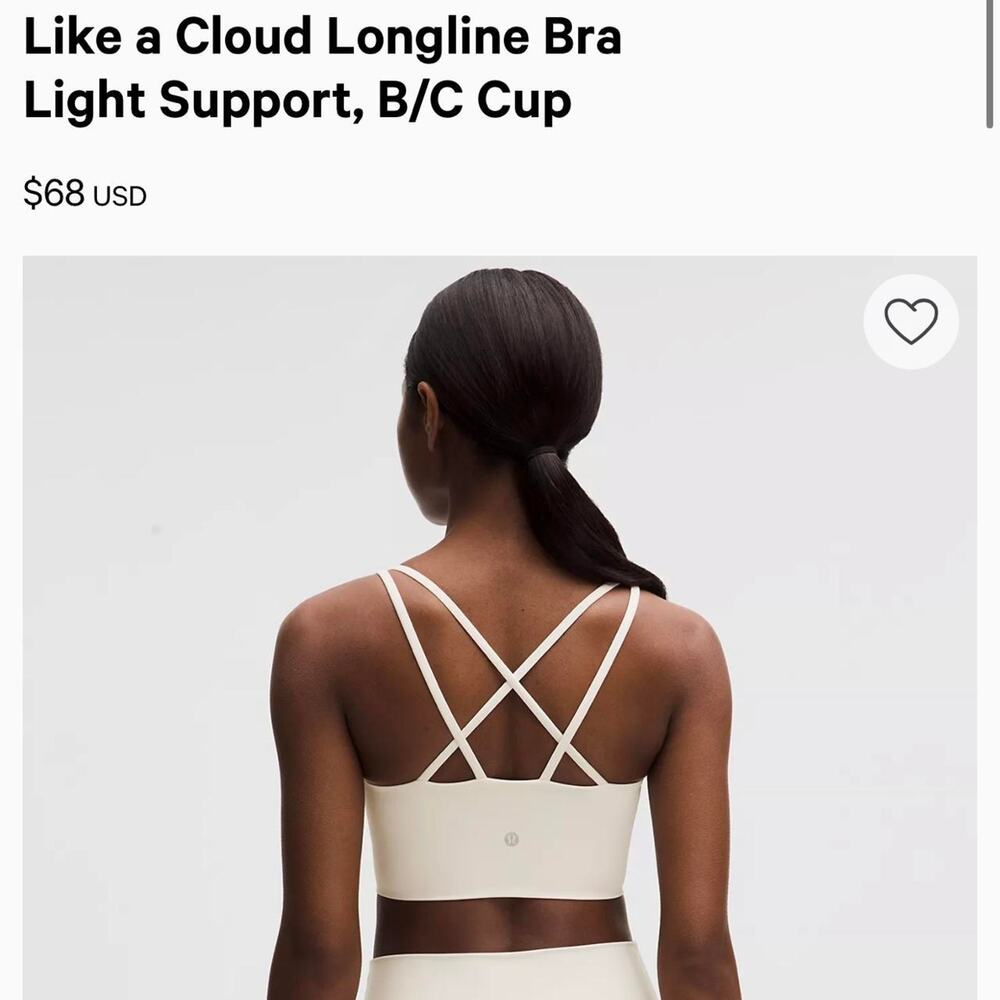 Lululemon white like a cloud